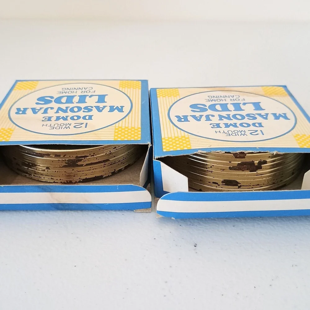 Vintage Japan Pace Setter Marketing 24 Wide Mouth Dome Mason Jar Lids 12ct Box
